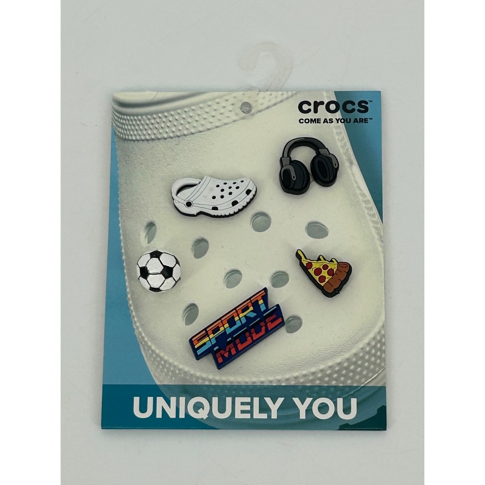 Crocs Jibbitz Shoe Charms-Sports Mode-Soccer Ball, Pizza,‎ Head Phone-Mtn-NWT